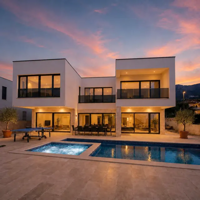 BookNoFees: Villa Just be Light · 침실 5개 · 수영장 · 자쿠지 · 303m² – Kaštel Stari