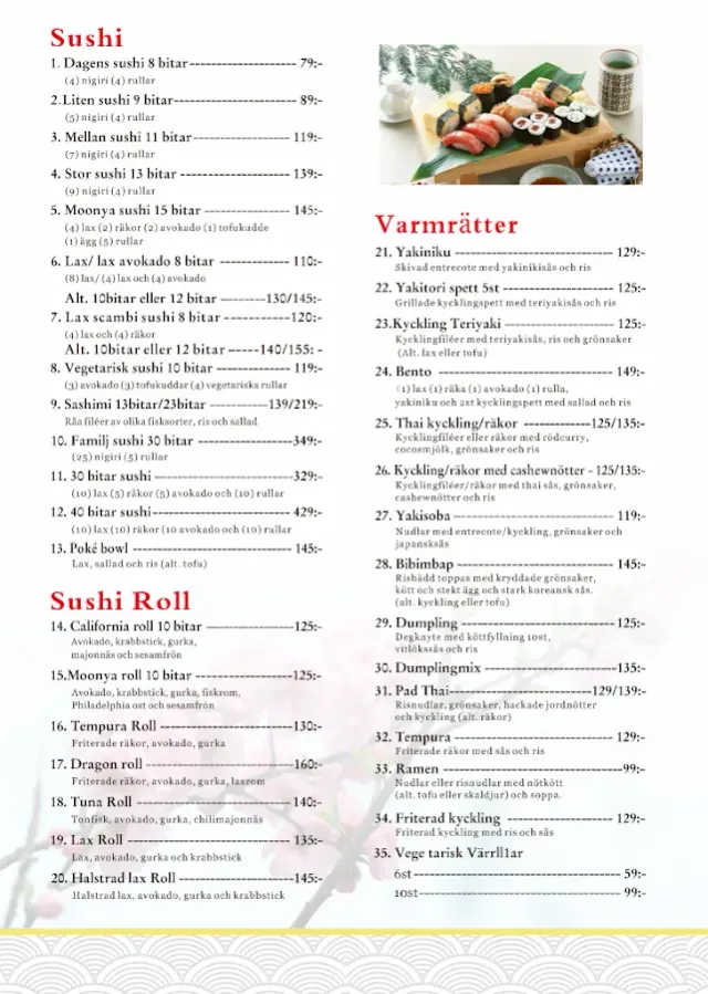 BookNoFees: 스낵바 – Moonya sushi – Stockholm – Moonya sushi, 사진 2